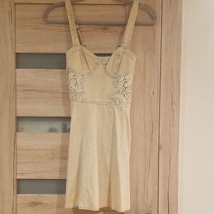 Abercrombie & Fitch Light Jeans Smocked Dress